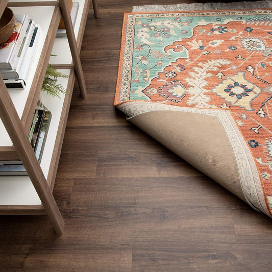 Felt rug pad on a hardwood floor