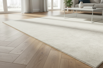 with rug pad on top